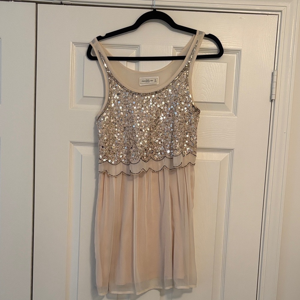 Abercrombie & Fitch Blush Sequin Mini Dress